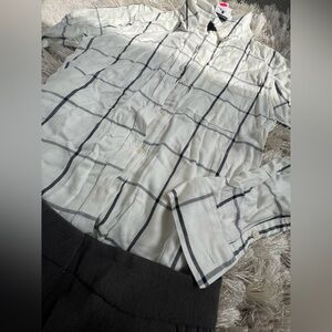 Soft and drapey plaid blouse